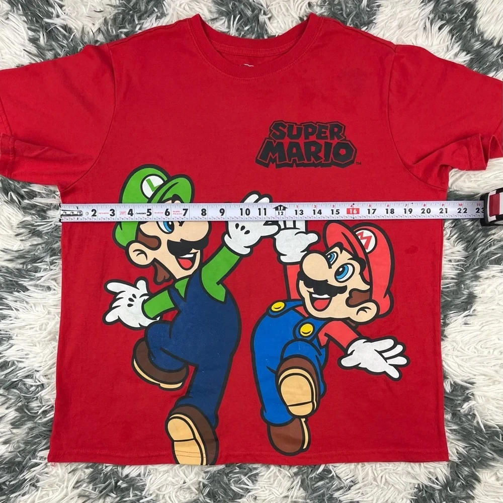 Nintendo Super Mario Bros Kids Youth Graphic T-shirt Red Size 18/20